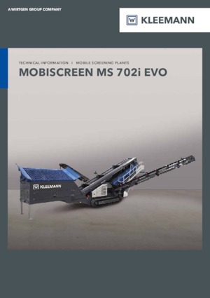 Installation de criblage mobile Kleemann MS 702i EVO