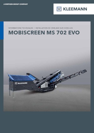 Installation de criblage mobile Kleemann MS 702i EVO