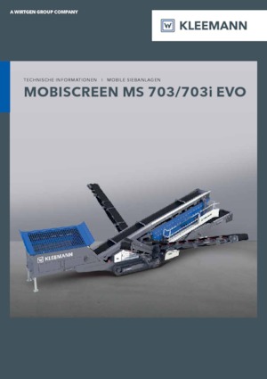 Installation de criblage mobile Kleemann MS 703i EVO