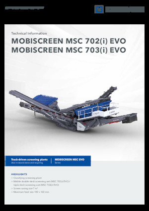 Installation de criblage mobile Kleemann MSC 702i EVO
