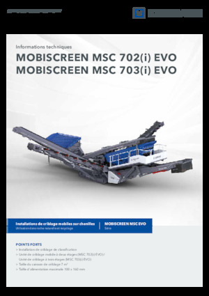 Installation de criblage mobile Kleemann MSC 702i EVO