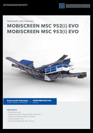 Installation de criblage mobile Kleemann MSC 952i EVO