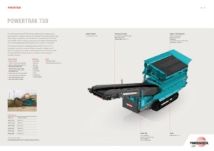 Installation de criblage mobile Powerscreen Powertrak 750