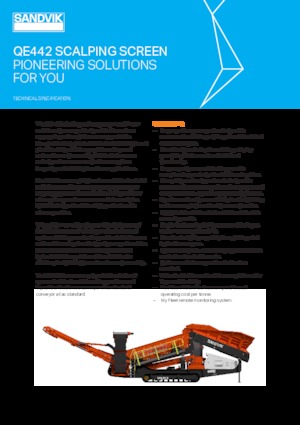 Installation de criblage mobile Sandvik QE442 FFMS