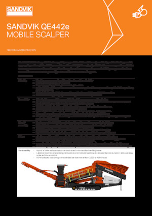 Installation de criblage mobile Sandvik QE442e