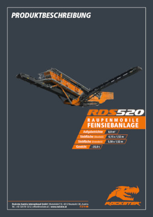 Installation de criblage mobile Rockster RDS520