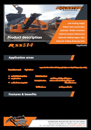 Installation de criblage mobile Rockster RSS514