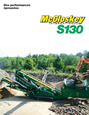 Installation de criblage mobile McCloskey S130 2-Deck