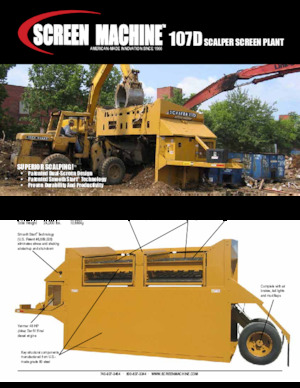 Installation de criblage mobile Screen Machine Industries  Scalper 107D