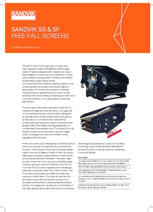 Installation de criblage mobile Sandvik SF1443