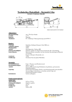 Installation de criblage mobile Backers 2-ha