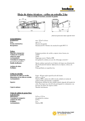 Installation de criblage mobile Backers 2-ha