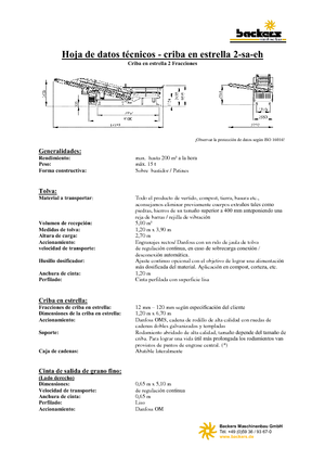 Installation de criblage mobile Backers Sternsieb 2-sa