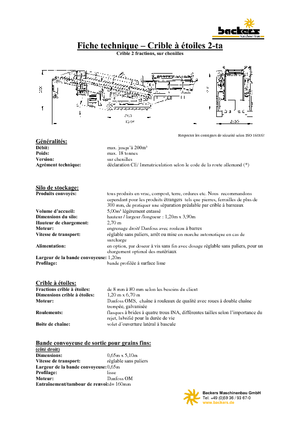 Installation de criblage mobile Backers Sternsieb 2-ta