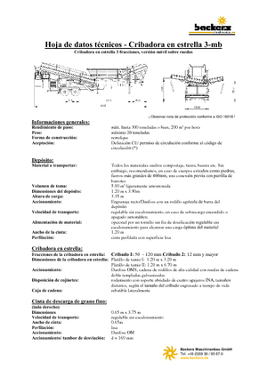 Installation de criblage mobile Backers Sternsieb 3-mb