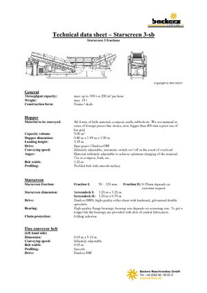 Installation de criblage mobile Backers Sternsieb 3-sb