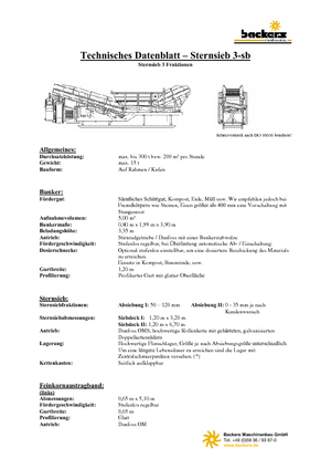Installation de criblage mobile Backers Sternsieb 3-sb
