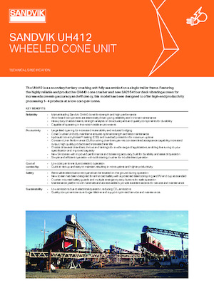 Installation de criblage mobile Sandvik UH412