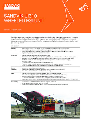 Installation de criblage mobile Sandvik UI310 HSI