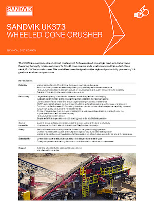 Installation de criblage mobile Sandvik UK373