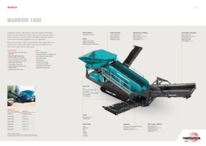 Installation de criblage mobile Powerscreen Warrior 1800