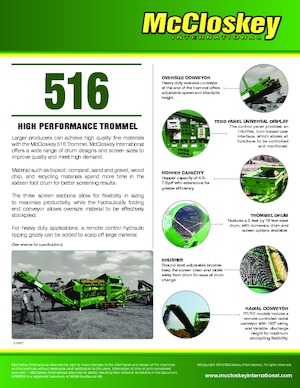 Tamiseurs mobiles avec tambour McCloskey 616
