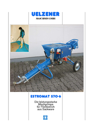 Pompes  mélangeuses à mortier Uelzener Estromat S 70-6