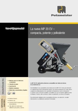 Pompes  mélangeuses à mortier Putzmeister MP 20 EV