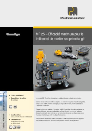 Pompes  mélangeuses à mortier Putzmeister MP 25 