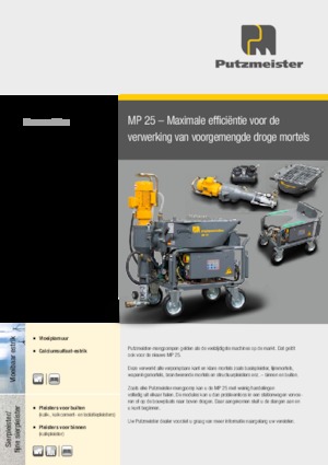 Pompes  mélangeuses à mortier Putzmeister MP 25 