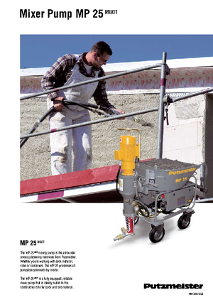Pompes  mélangeuses à mortier Putzmeister MP 25 Mixit JP-WP FMP 60