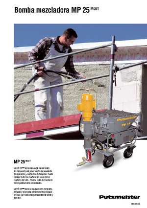 Pompes  mélangeuses à mortier Putzmeister MP 25 Mixit JP-WP FMP 60