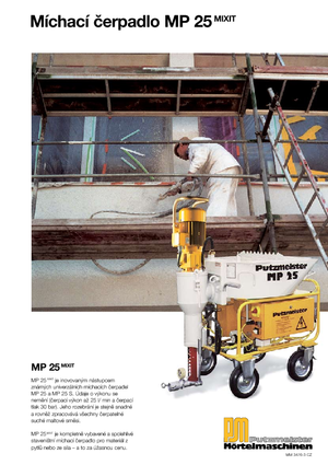 Pompes  mélangeuses à mortier Putzmeister MP 25 Mixit JP-WP FMP 60