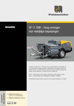 Pompes à vis sans fin Putzmeister SP 11 TMR
