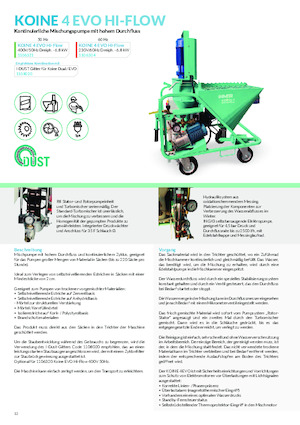Machines de pulvérisation et de transport de mortier Imer Koine 4 Evo Hi-Flow