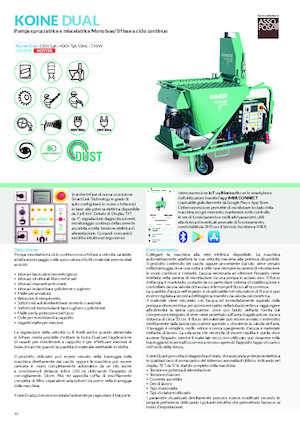 Machines de pulvérisation et de transport de mortier Imer Koine Dual