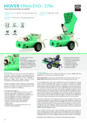 Machines de pulvérisation et de transport de mortier Imer Mover 270eb WT