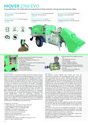 Machines de pulvérisation et de transport de mortier Imer Mover 270dr Evo T5 WT