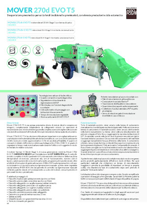 Machines de pulvérisation et de transport de mortier Imer Mover 270db Evo T5