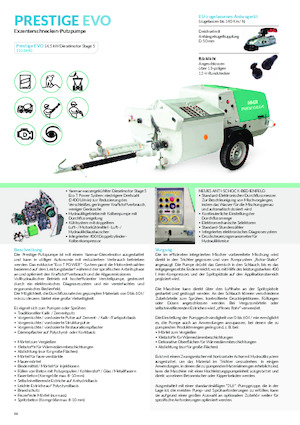 Machines de pulvérisation et de transport de mortier Imer Prestige Evo