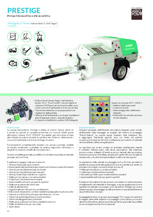 Machines de pulvérisation et de transport de mortier Imer Prestige