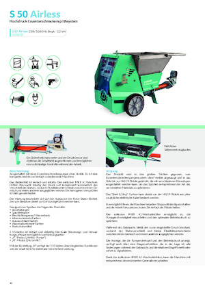 Machines de pulvérisation et de transport de mortier Imer S 50 Airless