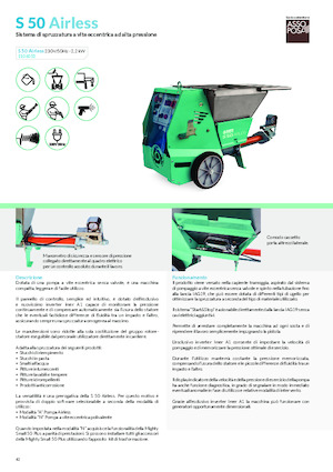 Machines de pulvérisation et de transport de mortier Imer S 50 Airless