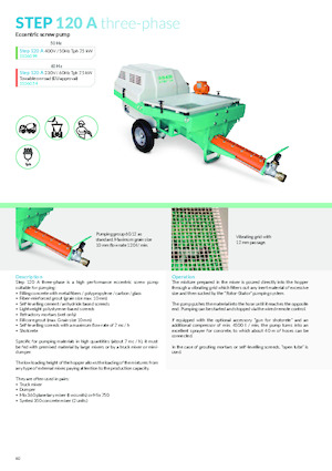 Machines de pulvérisation et de transport de mortier Imer Step 120 A
