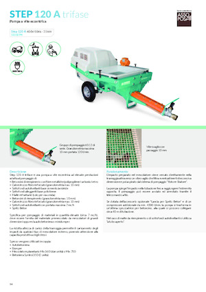 Machines de pulvérisation et de transport de mortier Imer Step 120 A 400V