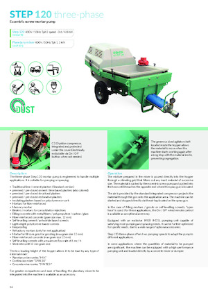 Machines de pulvérisation et de transport de mortier Imer Step 120 Grouting