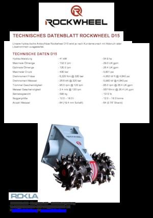 Têtes de fraisage montables (hydr.) Rockwheel by ROCK.ZONE D 15