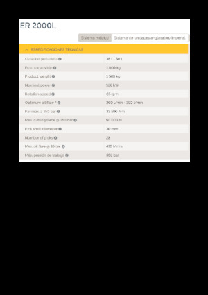 Têtes de fraisage montables (hydr.) Epiroc ER 2000L