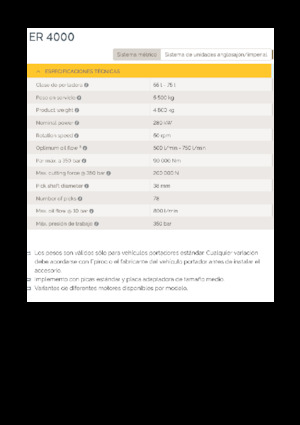 Têtes de fraisage montables (hydr.) Epiroc ER 4000