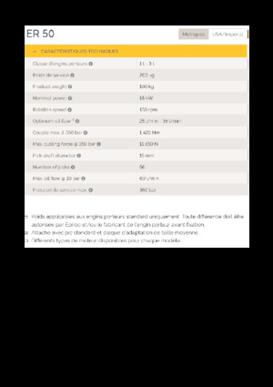 Têtes de fraisage montables (hydr.) Epiroc ER 50